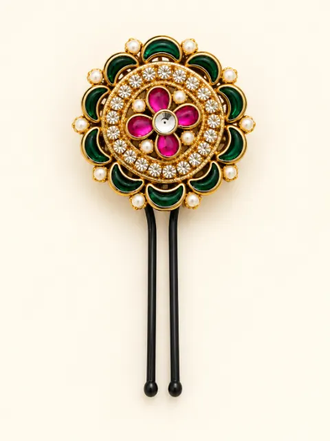 Traditional Kundan Floral Hair Pin