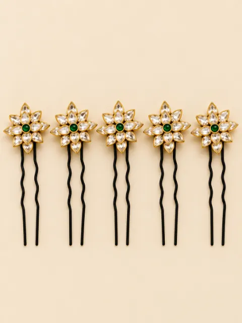 Kundhan Hair Pins Pack of 5