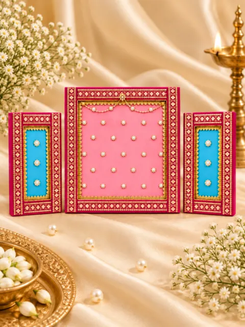 Light pink & sky blue  Designer background
