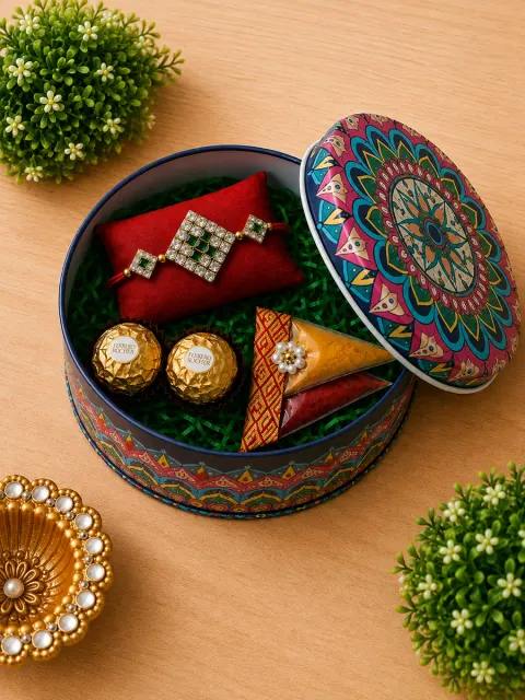 Royal Mandala Rakhi Box