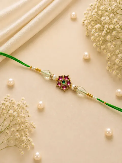 Emerald Blossom Rakhi