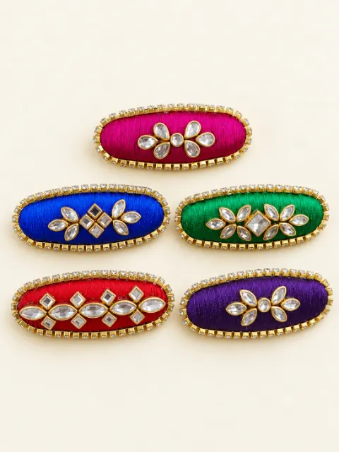 Five-Piece Multicolor Handmade Saree Pin Set