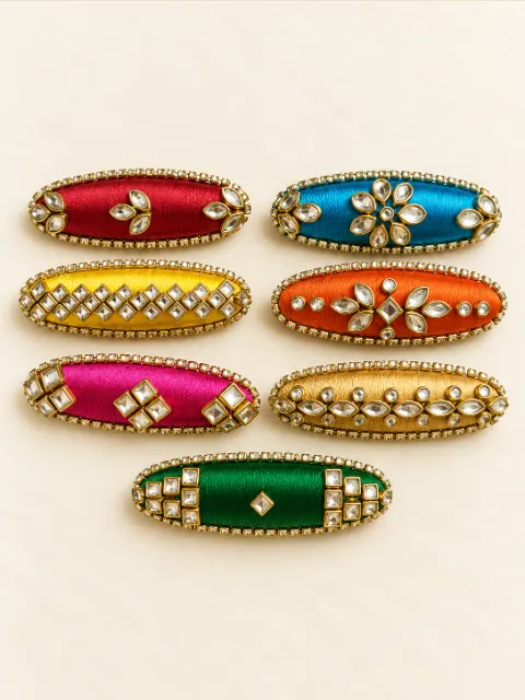 Seven-Piece Designer Saree Pin Set
